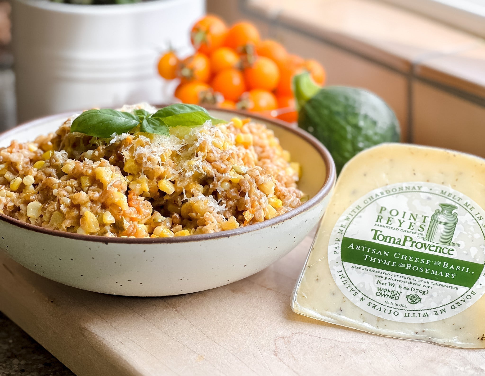 Summer Farro Risotto with TomaProvence
