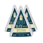 Three packages of Point Reyes Bay Blue Rustic Style Blue Cheese on a white background