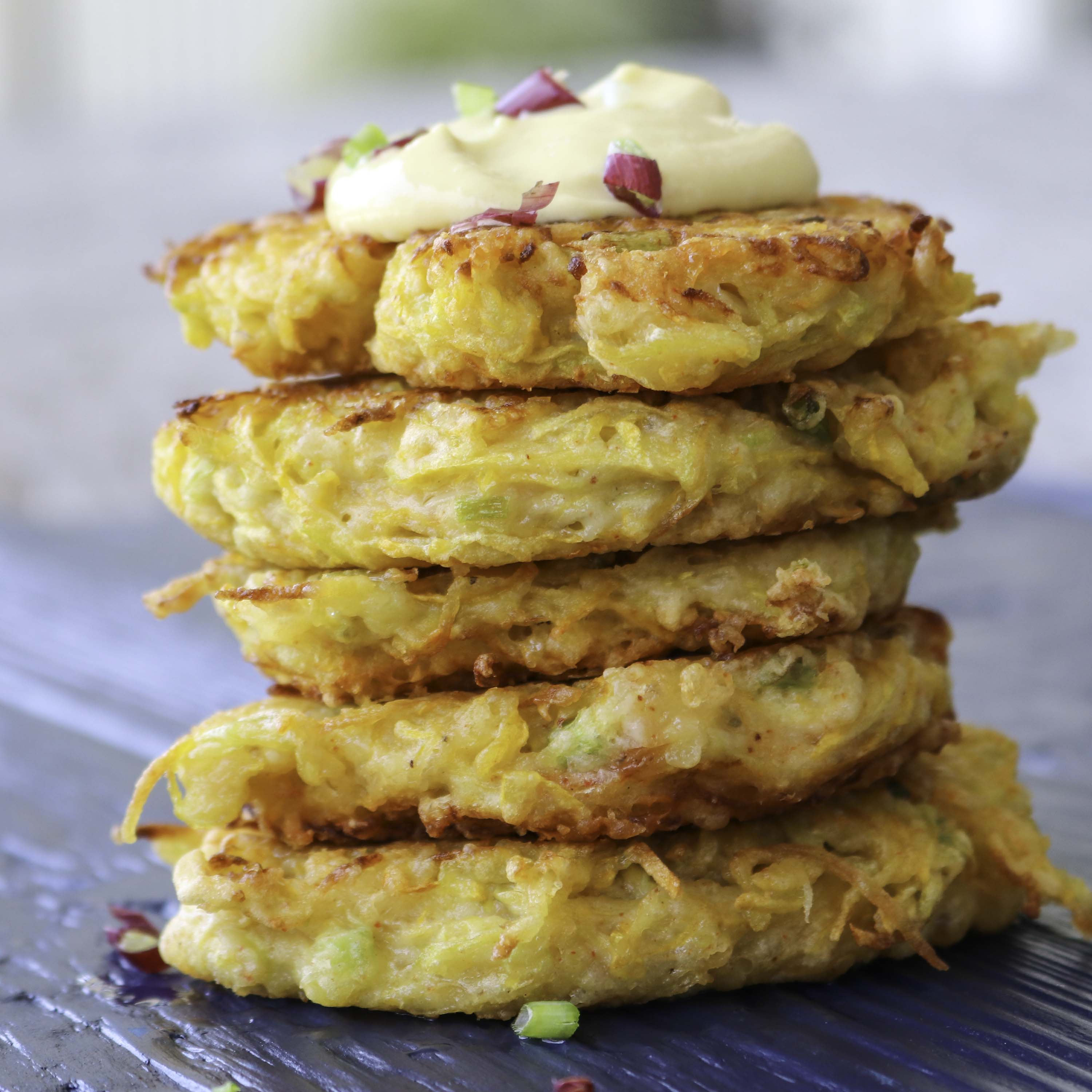 Summer Squash and TomaProvence Fritters