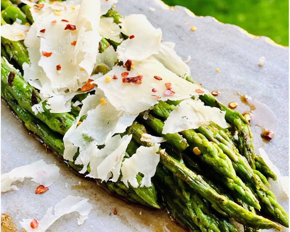Roasted Asparagus with Aged Gouda 