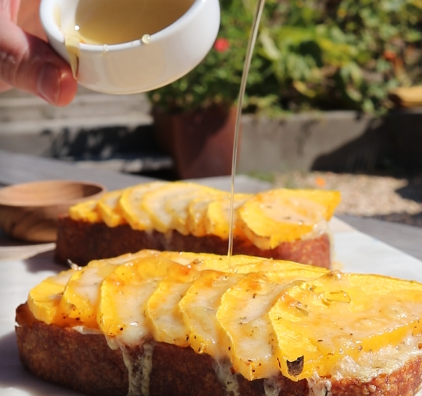 Butternut Toast with TomaProvence & Honey