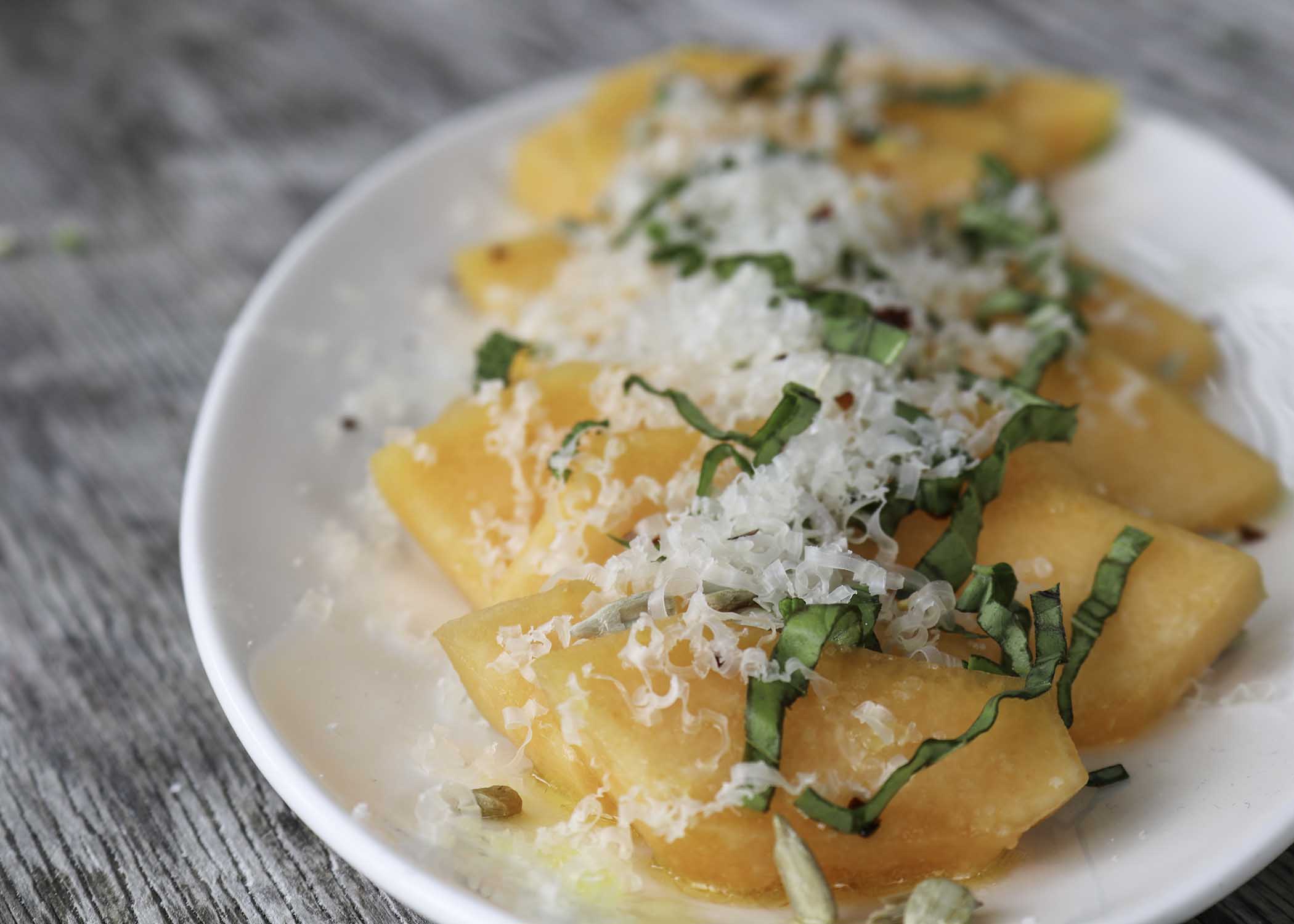 Cantaloupe & Aged Gouda Salad