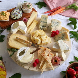 Bob's big cheese deluxe prepared on a cheese board